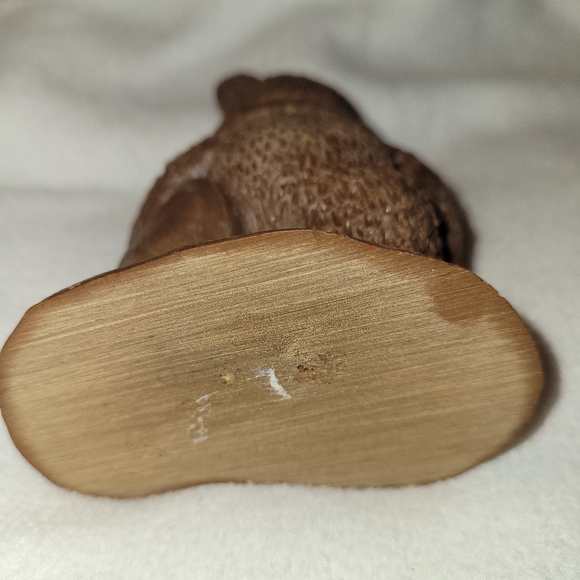 Vintage 1987 #1750 Pecan Resin Ski Bear Figurine with Base - Picture 5 of 9